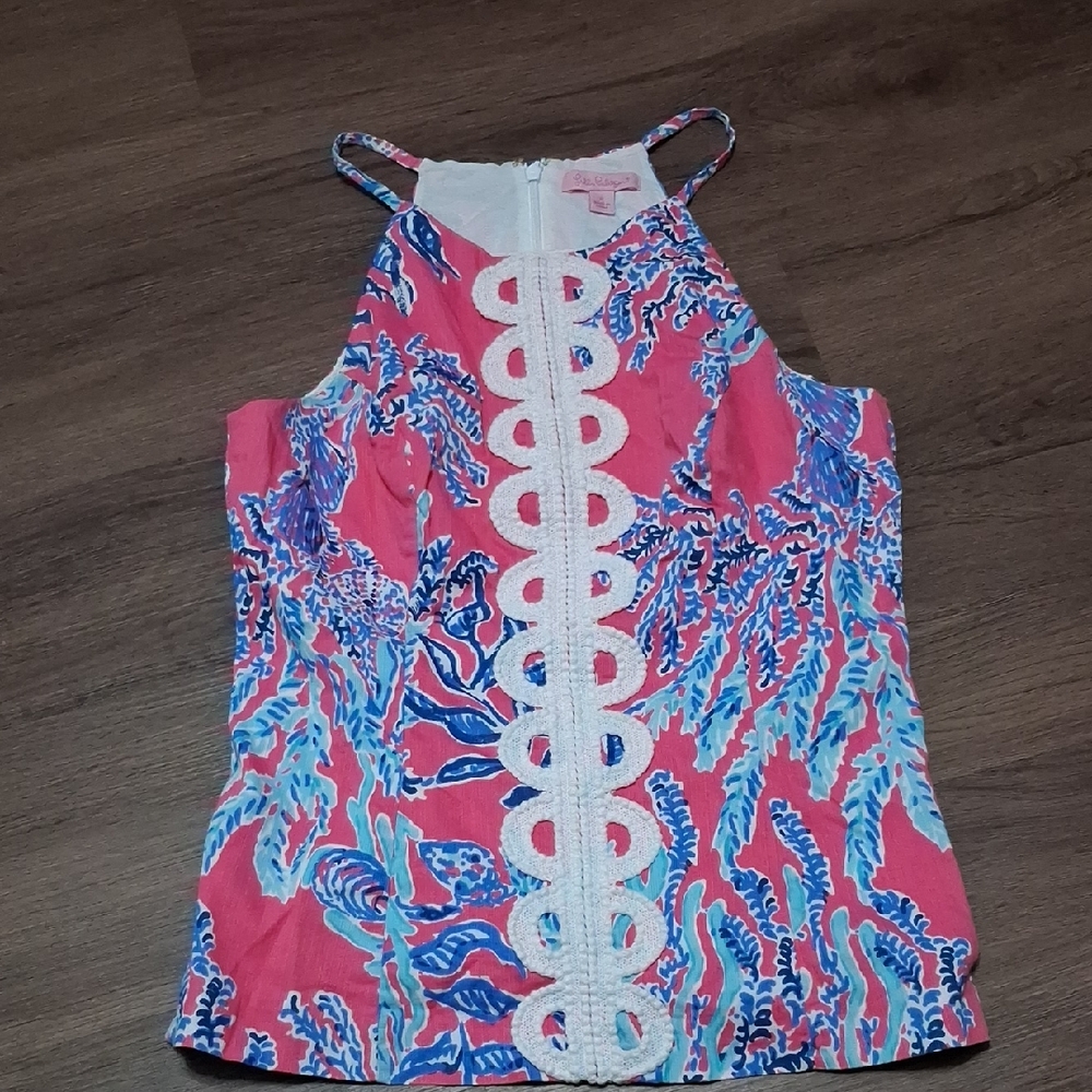 Lilly Pulitzer Pink and Blue Patterned Dress Kids